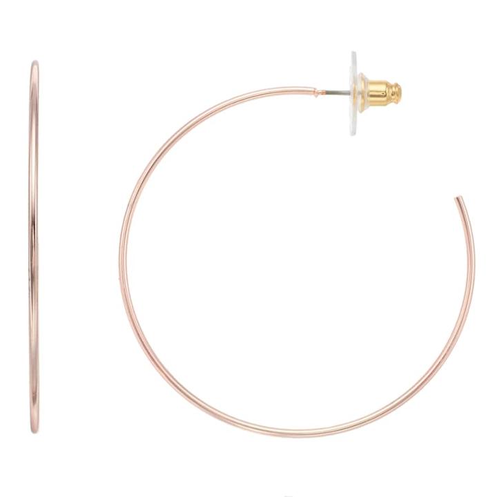 Lc Lauren Conrad Nickel Free Hoop Earrings, Women's, Light Pink