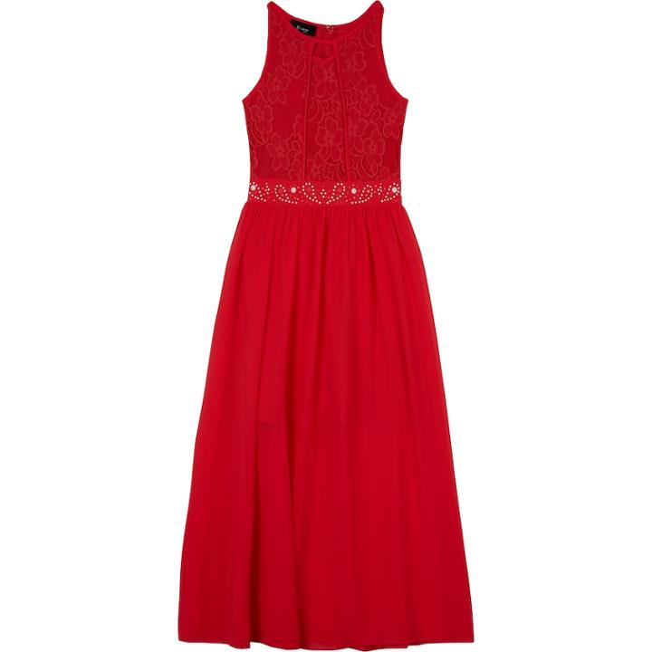 Girls 7-16 Iz Amy Byer Sleeveless Lace Bodice Maxi Dress, Size: 16, Lt Orange
