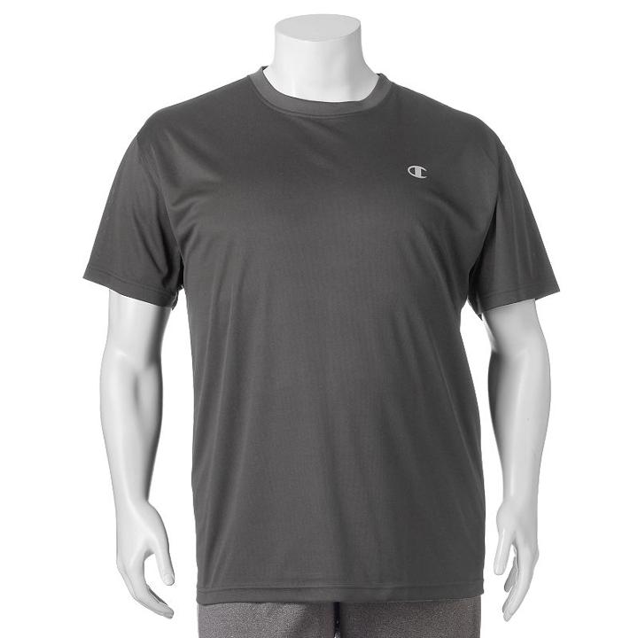 Big & Tall Champion Birdseye Performance Athletic Tee, Men's, Size: 2xb, Grey (charcoal)