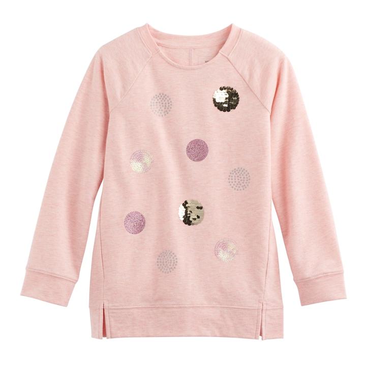 Girls 4-12 Sonoma Goods For Life&trade; Long-sleeve Raglan Tunic, Size: 7, Lt Orange