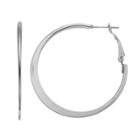 Simply Vera Vera Wang Flat Tube Nickel Free Hoop Earrings, Women's, Black