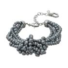 Simply Vera Vera Wang Gray Simulated Pearl Knotted Multi Strand Bracelet, Women's, Grey Other