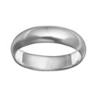 Sterling Silver Polished Plain Band Ring, Women's, Size: 7, Grey