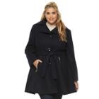 Plus Size Apt. 9&reg; Peplum Wool Blend Jacket, Women's, Size: 3xl, Blue (navy)