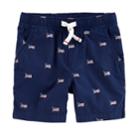 Boys 4-8 Carter's Patterned Pull On Shorts, Size: 6, Navy Flags