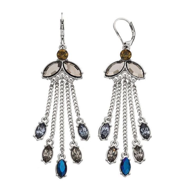 Simply Vera Vera Wang Marquise Stone Nickel Free Waterfall Earrings, Women's, Light Blue