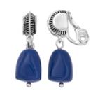 Napier Blue Bead Clip On Earrings, Women's