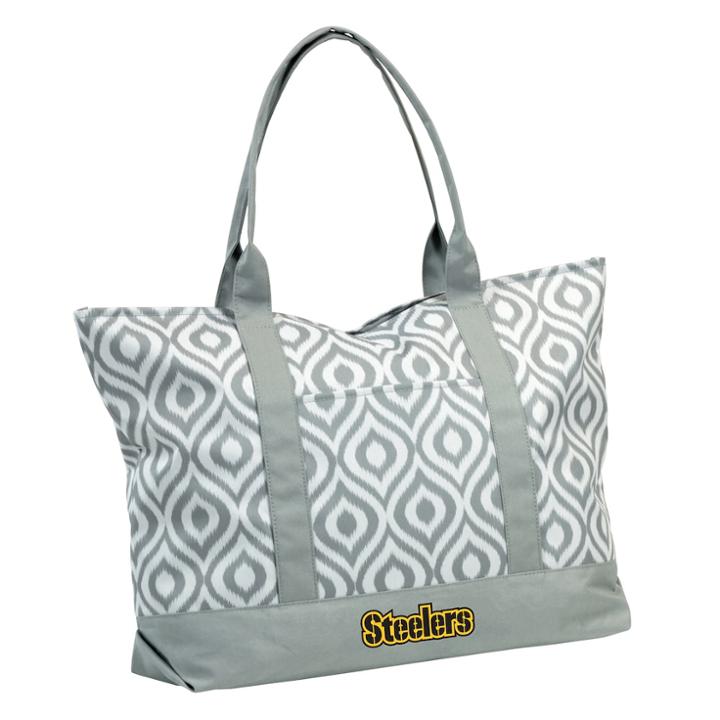 Logo Brand Pittsburgh Steelers Ikat Tote, Women's, Grey