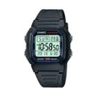 Casio Men's Classic Digital Chronograph Watch - W800h-1av, Black, Durable