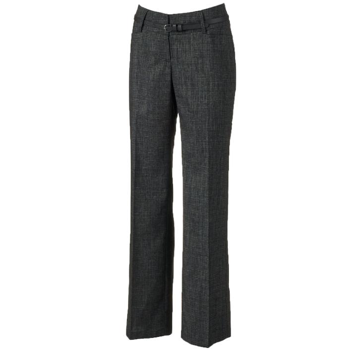 Women's Apt. 9&reg; Curvy Fit Dress Pants, Size: 6 T/l, Black