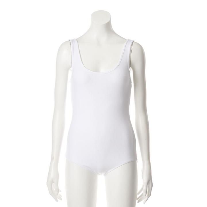 Women's Apt. 9&reg; Scoopneck Bodysuit, Size: Medium, White