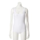 Women's Apt. 9&reg; Scoopneck Bodysuit, Size: Medium, White