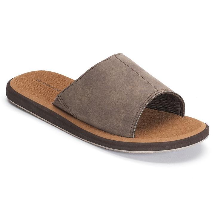 Men's Dockers Slide Sandals, Size: Medium, Brown