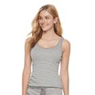 Women's Sonoma Goods For Life&trade; Ribbed Scoopneck Tank, Size: Large, Med Grey