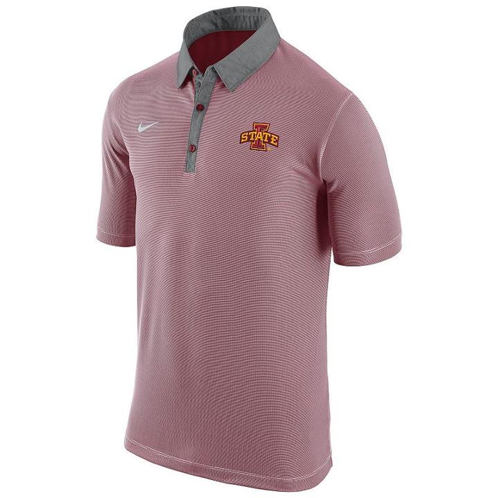 Men's Nike Iowa State Cyclones Microstripe Dri-fit Polo, Size: Xl, Multicolor