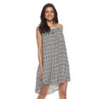 Women's Nina Leonard Gauze Shift Dress, Size: Medium, Grey (charcoal)