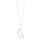 Diamond Mystique Platinum Over Silver Heart Pendant Necklace, Women's, Size: 18, Grey