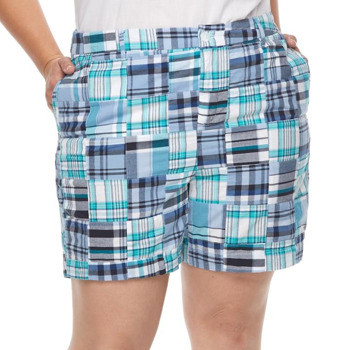 Plus Size Croft & Barrow&reg; Novelty Shorts, Women's, Size: 22 W, Turquoise/blue (turq/aqua)