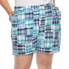 Plus Size Croft & Barrow&reg; Novelty Shorts, Women's, Size: 22 W, Turquoise/blue (turq/aqua)