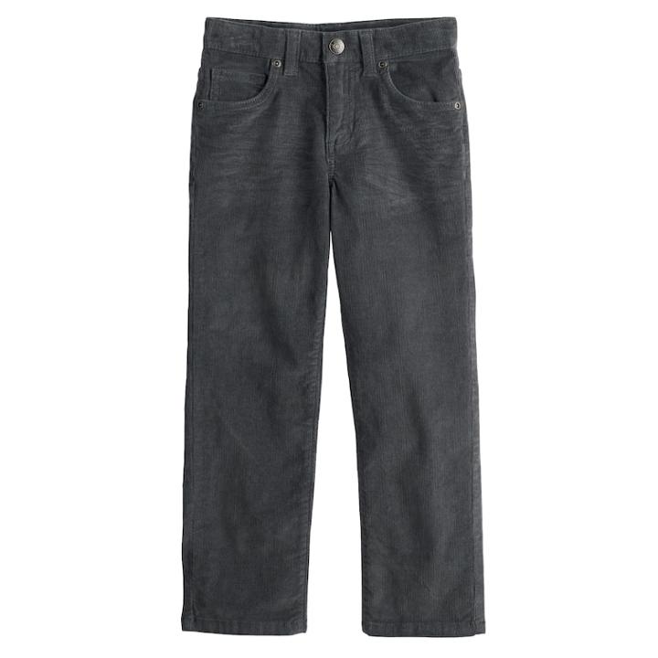 Boys 4-12 Sonoma Goods For Life&trade; Stretch Corduroy Pants, Size: 10, Med Grey