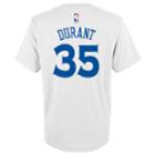 Boys 8-20 Golden State Warriors Kevin Durant Player Name & Number Replica Tee, Size: S 8, White