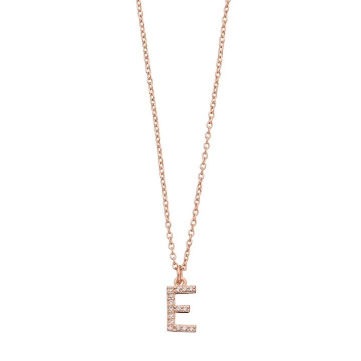 Lc Lauren Conrad Pave Monogram Pendant Necklace, Women's, Dark Pink