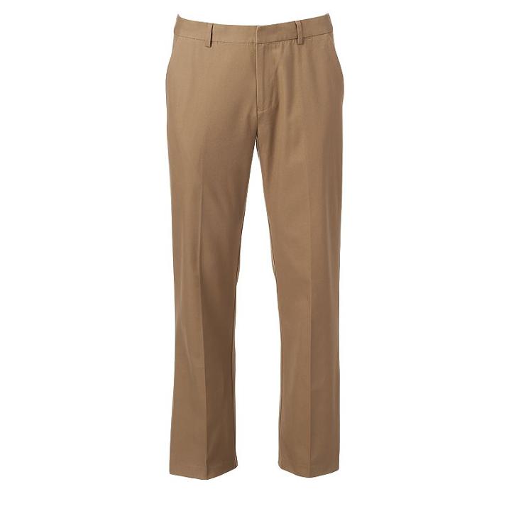 Men's Apt. 9&reg; Slim-fit Cotton Chino Pants, Size: 29x30, Beig/green (beig/khaki)