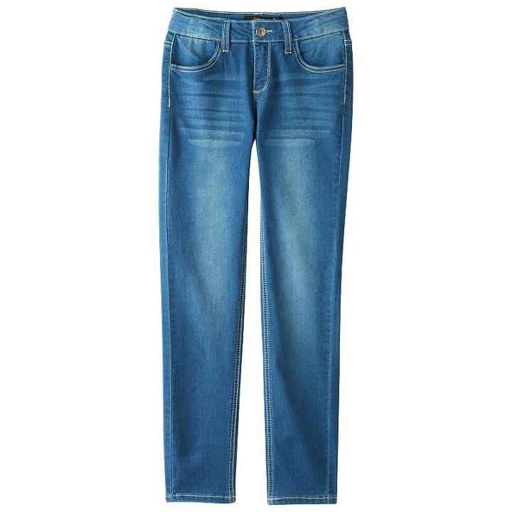 Girls 7-16 Freestyle Revolution Stretch Skinny Jeans, Girl's, Size: 10, Med Blue