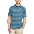 Men's Under Armour Charged Cotton Striped Polo, Size: Medium, Blue (navy)