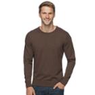 Men's Sonoma Goods For Life&trade; Coolmax Classic-fit Crewneck Sweater, Size: Medium, Dark Brown