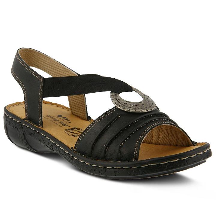 Spring Step Karmel Women's Wedge Sandals, Size: 35, Black