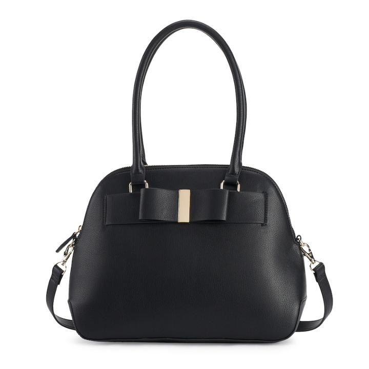 Apt. 9&reg; Audrey Bow Dome Satchel, Women's, Black