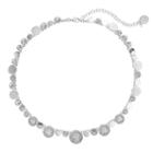 Dana Buchman Simulated Crystal Disc Station Necklace, Women's, Silver