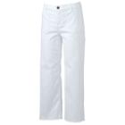 Women's Lc Lauren Conrad Wide-leg Cropped Twill Pants, Size: 4, White Oth