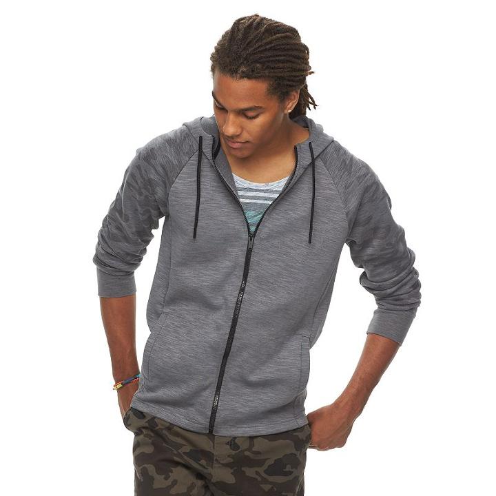 Men's Tony Hawk Camo Raglan Fleece, Size: Xl, Dark Green
