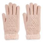 Sonoma Goods For Life&trade; Women's Solid Cozy Lined Cable-knit Gloves, Dark Pink