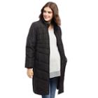 Maternity Oh Baby By Motherhood&trade; Long Quilted Puffer Jacket, Women's, Size: Xl, Black