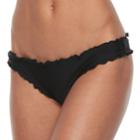 Mix And Match Ruffled Cheeky Hipster Bikini Bottoms, Teens, Size: Small, Black