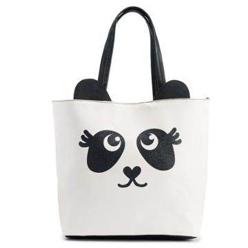 Omg Accessories Glitter Animal Tote, Women's, White