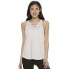 Juniors' So&reg; High Low Lace-up Tank, Girl's, Size: Xl, Lt Orange