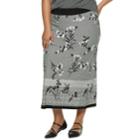 Plus Size Apt. 9&reg; Print Column Maxi Skirt, Women's, Size: 3xl, Black Floral