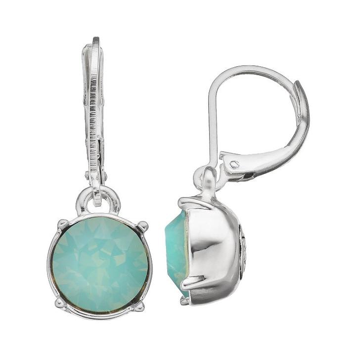 Dana Buchman Circle Drop Earrings, Women's, Lt Green