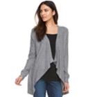 Women's Juicy Couture Mixed-media Draped Cardigan, Size: Xl, Pink Ovrfl