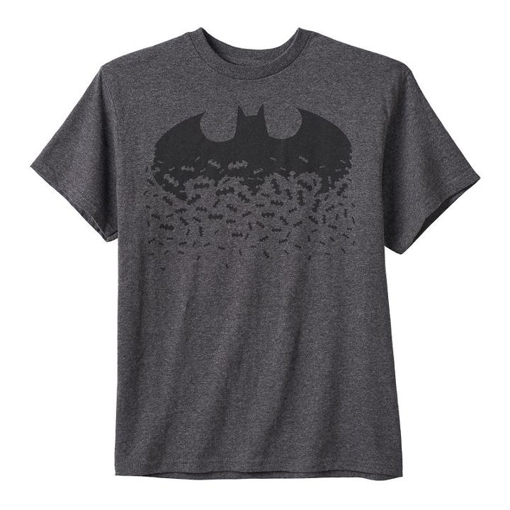 Boys 8-20 Dc Comics Batman Falling Logos Tee, Boy's, Size: Large, Grey (charcoal)