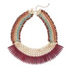 Gs By Gemma Simone Ancient Worlds Collection Ayana Spike Bib Statement Necklace, Women's, Size: 18, Multicolor