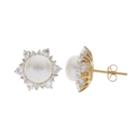 Pearlustre By Imperial 14k Gold Over Silver Freshwater Cultured Pearl Stud Earrings, Women's, White