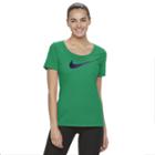 Women's Nike Swoosh Short Sleeve Graphic Tee, Size: Xs, Brt Green