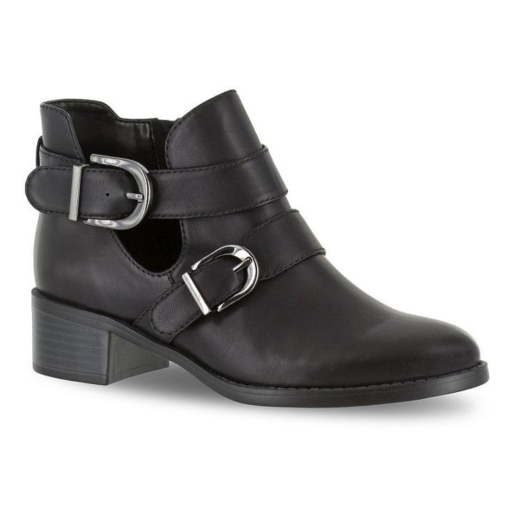 Easy Street Badge Women's Ankle Boots, Size: Medium (7.5), Black