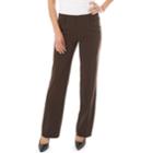 Women's Apt. 9&reg; Milan Straight-leg Dress Pants, Size: 8 Short, Brown