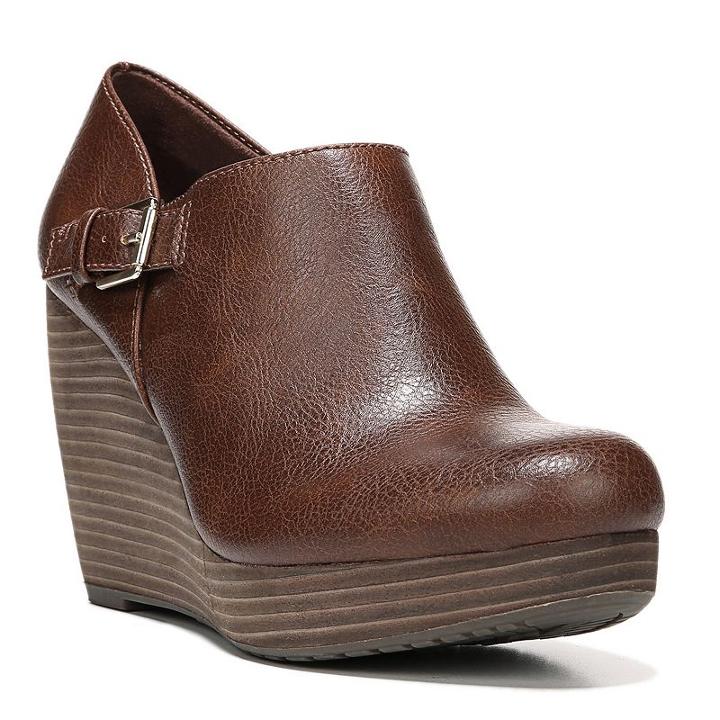 Dr. Scholl's Honor Women's Wedge Ankle Boots, Size: Medium (9), Med Brown
